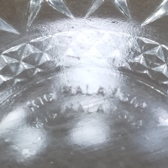 KIG Malaysia Clear Glass Candy Dish 6" - Picture 4 of 6